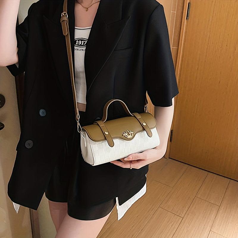 Vintage Flap Crossbody Bag Retro Square Shoulder Bag Women's Stylish Handbag
