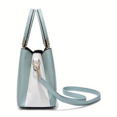 Flower Pattern Crossbody Bag PU Leather Textured Bag Purse
