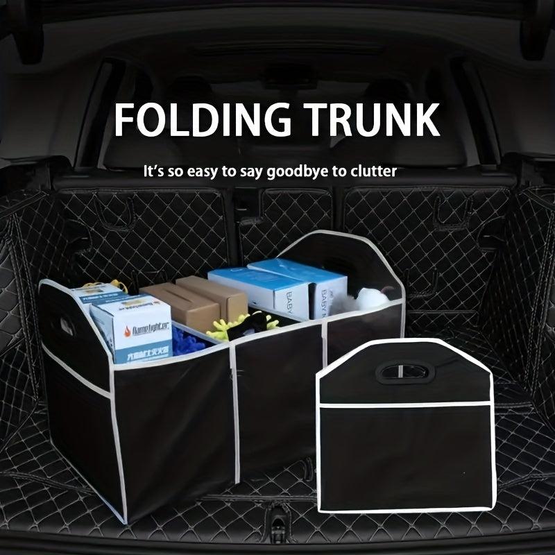 Foldable Car Organizer Lightweight Large Capacity Portable Box with Grids