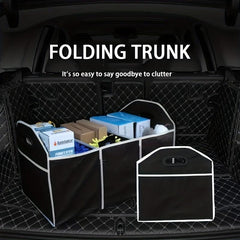 Foldable Car Organizer Lightweight Large Capacity Portable Box with Grids