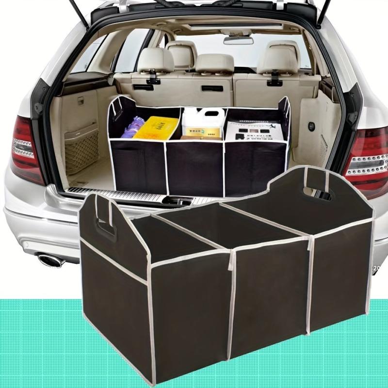 Foldable Car Organizer Lightweight Large Capacity Portable Box with Grids