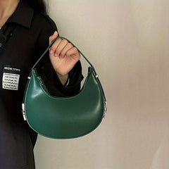 Crescent Shoulder Bag Faux Leather Purse