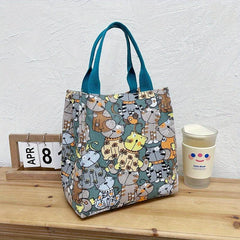 Cat Print Lunch Box Bag for Work School