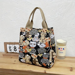 Cat Print Lunch Box Bag for Work School