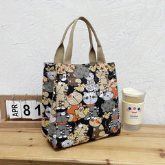 Cat Print Lunch Box Bag for Work School