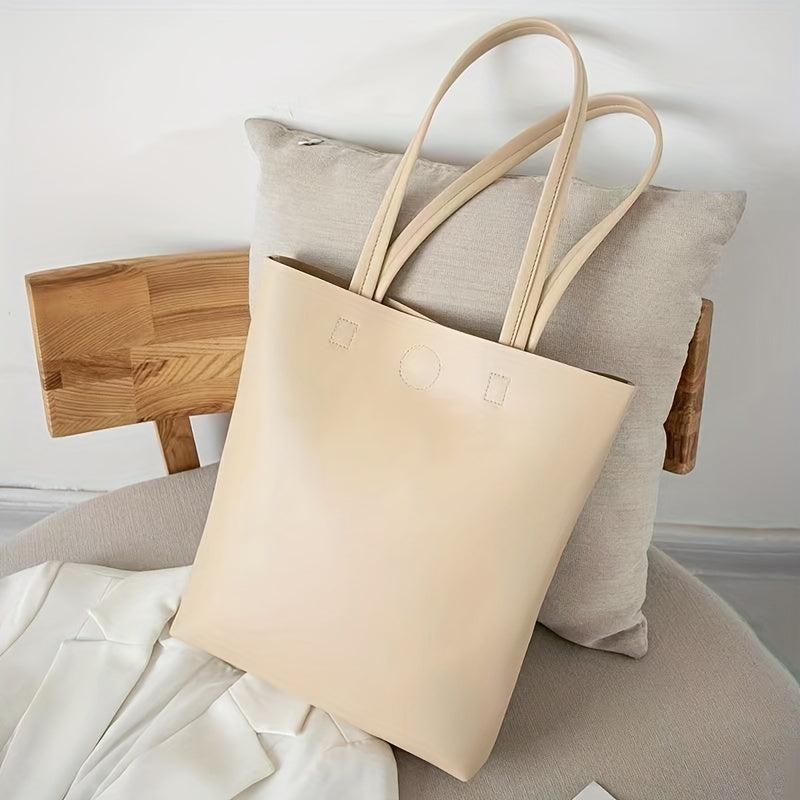 Large Capacity Tote Bag PU Leather Shoulder Bag