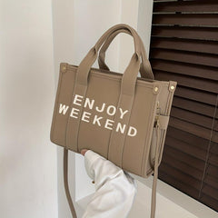 Small Satchel Crossbody Tote Bag PU Leather Textured Bag Purse