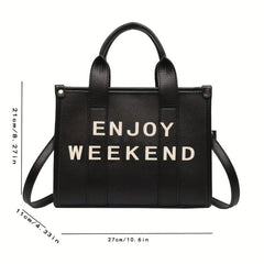 Small Satchel Crossbody Tote Bag PU Leather Textured Bag Purse