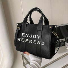 Small Satchel Crossbody Tote Bag PU Leather Textured Bag Purse