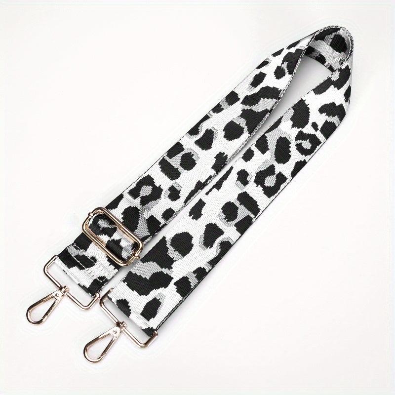 Leopard Print Shoulder Strap with Adjustable Metal Buckle