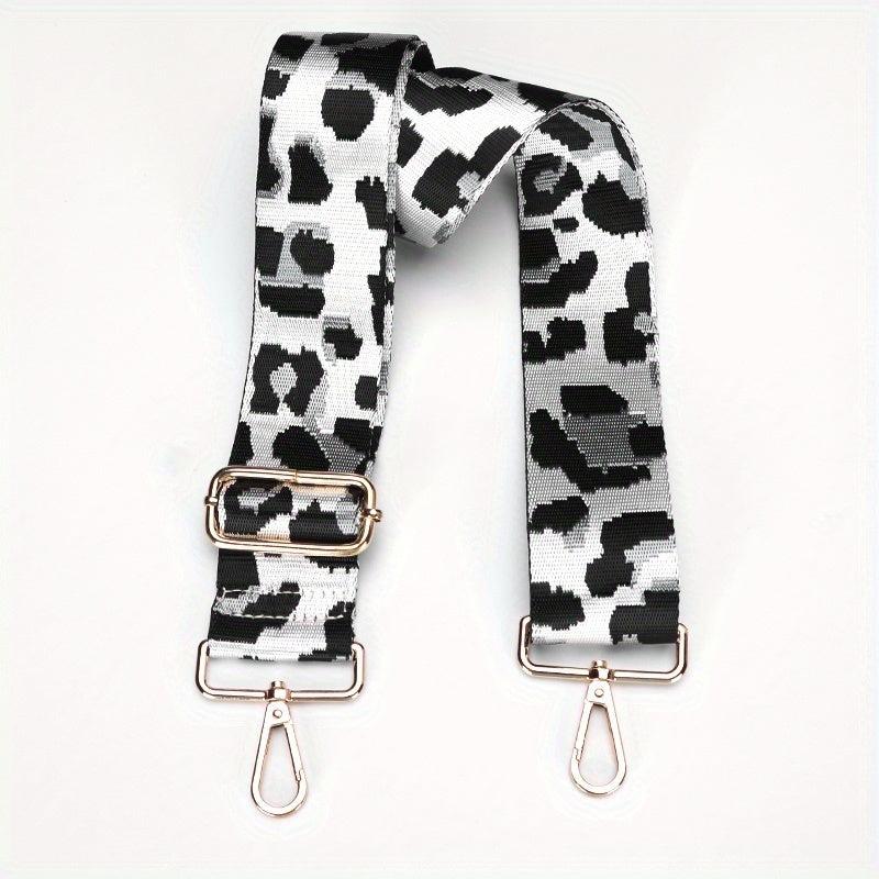 Leopard Print Shoulder Strap with Adjustable Metal Buckle