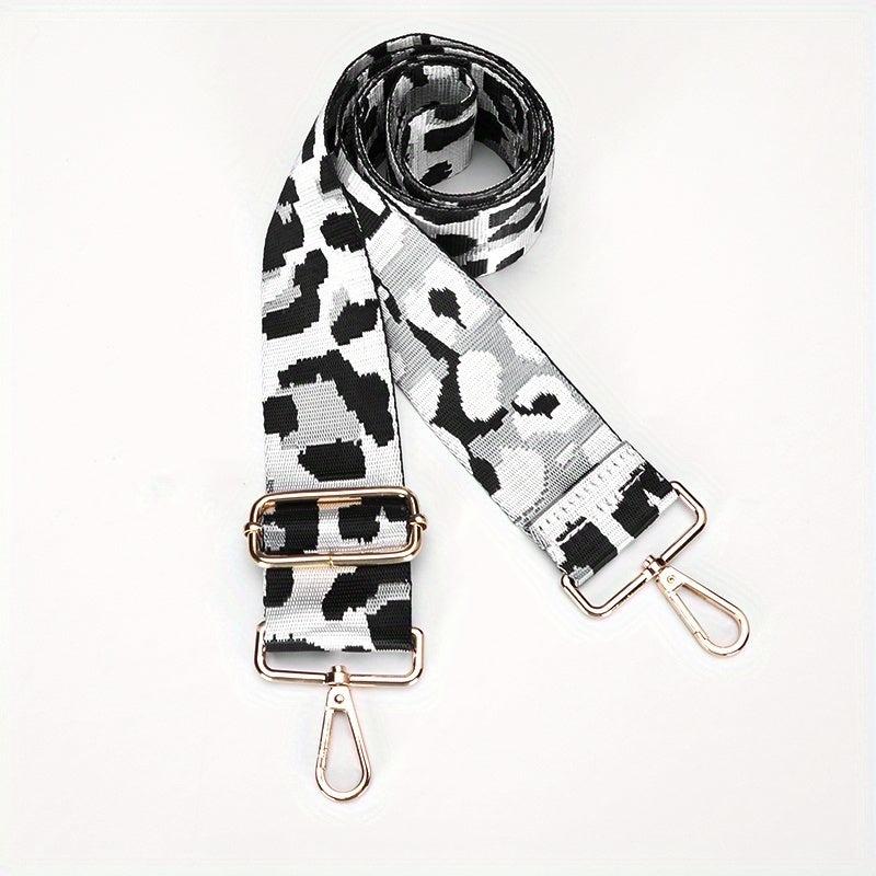 Leopard Print Shoulder Strap with Adjustable Metal Buckle