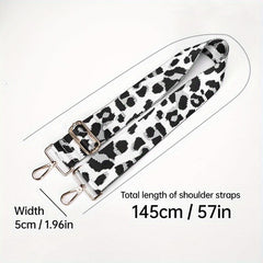 Leopard Print Shoulder Strap with Adjustable Metal Buckle