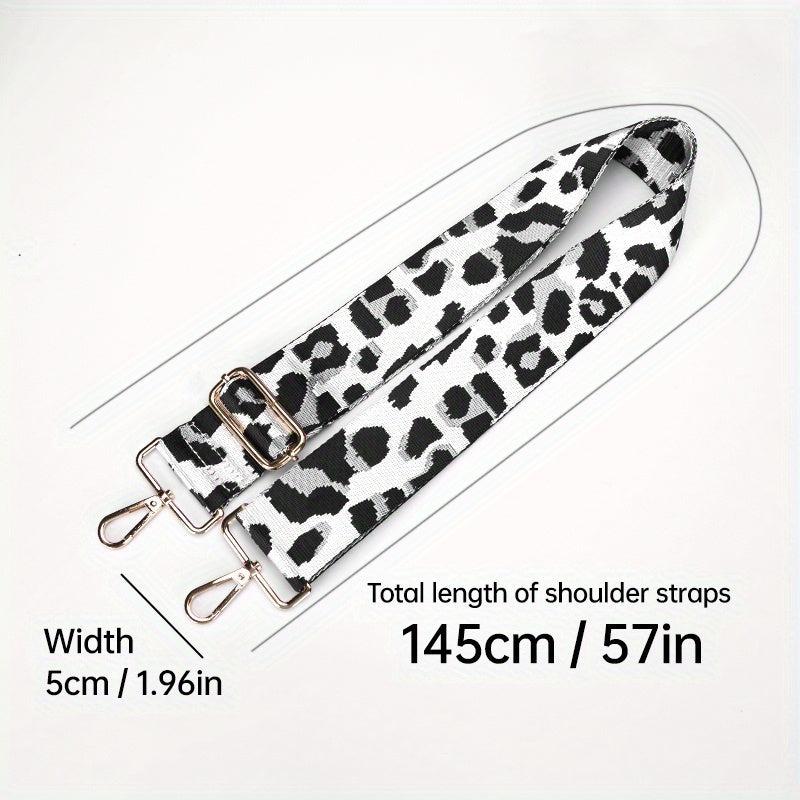Leopard Print Shoulder Strap with Adjustable Metal Buckle
