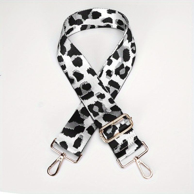 Leopard Print Shoulder Strap with Adjustable Metal Buckle