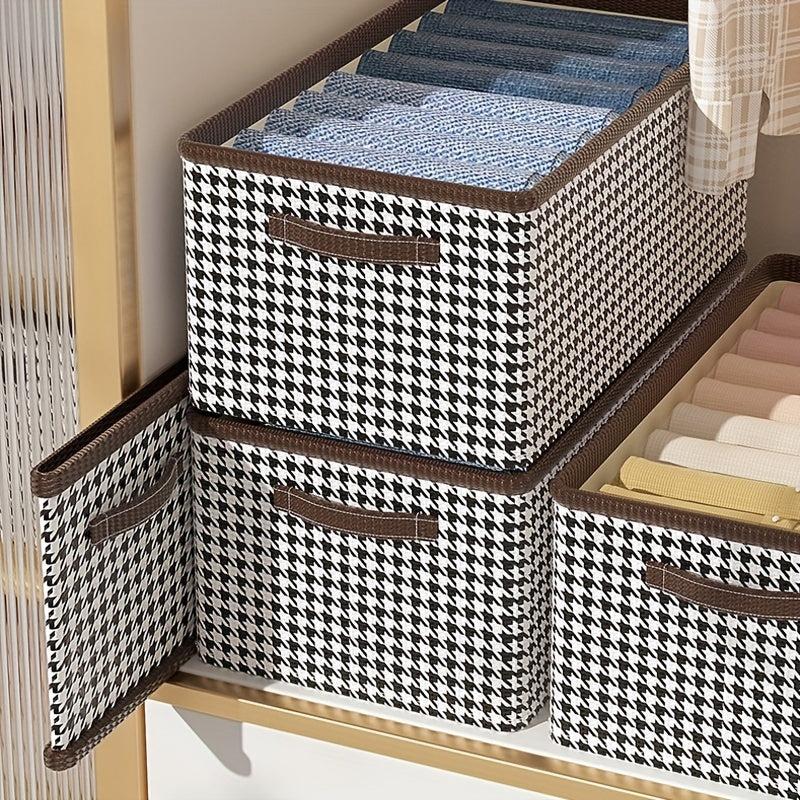 Houndstooth Luggage Bag Multifunctional Storage Bag