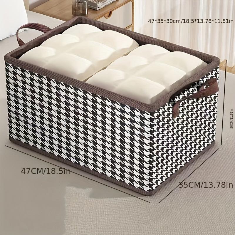 Houndstooth Luggage Bag Multifunctional Storage Bag