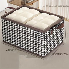 Houndstooth Luggage Bag Multifunctional Storage Bag