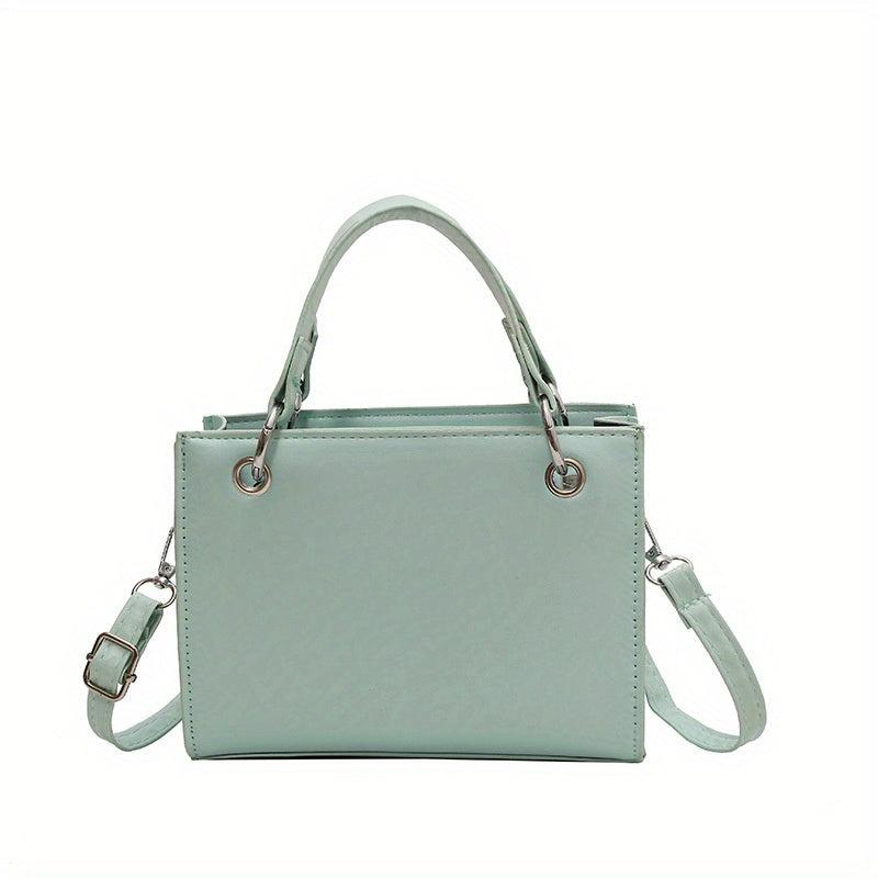 Solid Square Shoulder Bag for Women