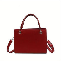Solid Square Shoulder Bag for Women