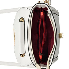 Solid Crossbody Bag with Buckle Decor and Braided Details