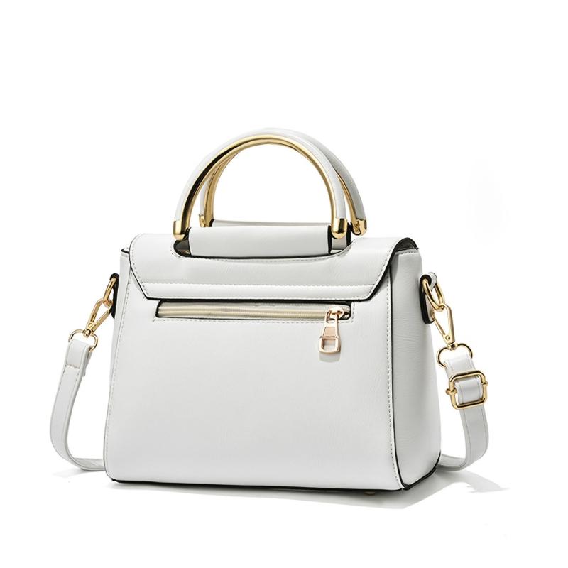 Solid Crossbody Bag with Buckle Decor and Braided Details