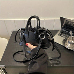 Mini Handbag Solid Drawstring Shoulder Bag