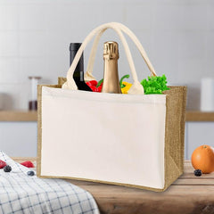 Burlap Tote Bag Large Capacity Handbag Casual Shopping Commuter Bag