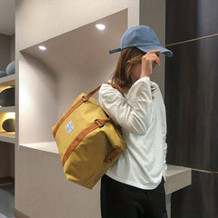 Colorblock Travel Storage Bag Portable Sports Shoulder Bag