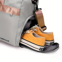 Colorblock Travel Bag Wet And Dry Separation Large Capacity