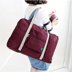 Foldable Duffle Bag Lightweight Portable Nylon Hand Gym Bag Women's Travel Bag