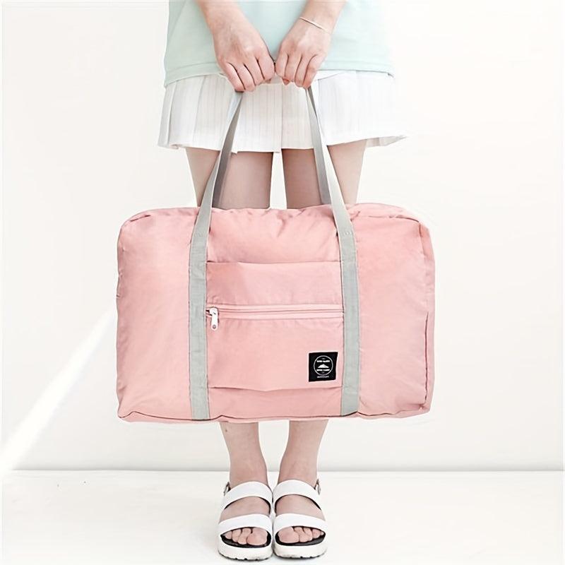 Foldable Duffle Bag Lightweight Portable Nylon Hand Gym Bag Women's Travel Bag