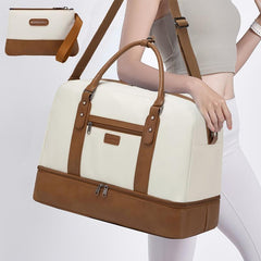 Large Capacity Travel Weekender Bag Top Handle Luggage Bag With Clutch Purse
