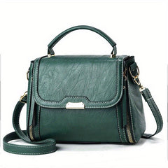 Classic Crossbody Bag PU Leather Textured Shoulder Bag