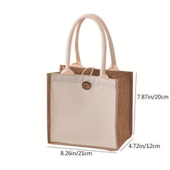 Eco Friendly Burlap Tote Bag Reusable Grocery Shopping Bag