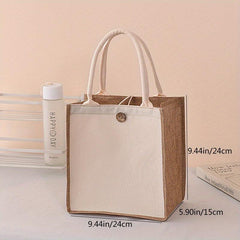 Eco Friendly Burlap Tote Bag Reusable Grocery Shopping Bag