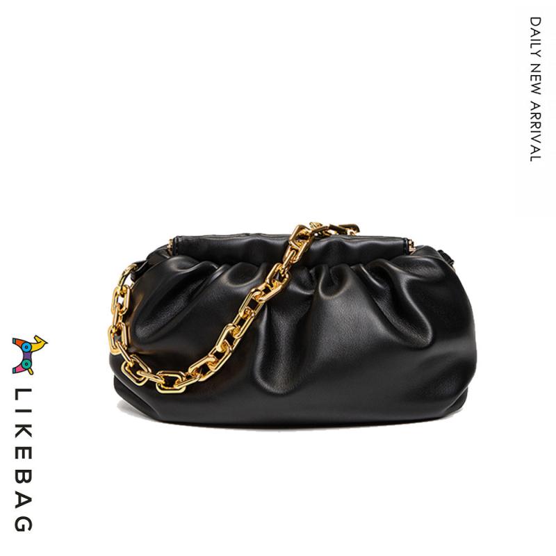 Minimalist Ruched Hand Bag Solid Shoulder Bag For Ladies