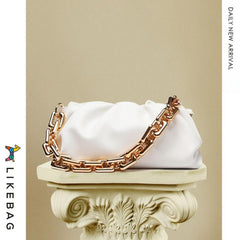 Minimalist Ruched Hand Bag Solid Shoulder Bag For Ladies