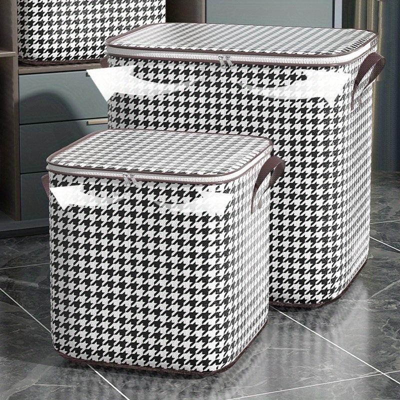 Houndstooth Luggage Bag Quilt Clothes Storage Bag Moisture Dust proof