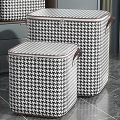 Houndstooth Luggage Bag Quilt Clothes Storage Bag Moisture Dust proof