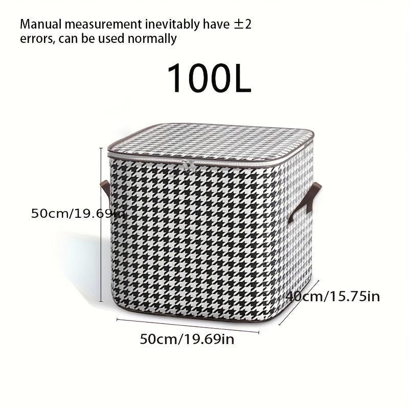 Houndstooth Luggage Bag Quilt Clothes Storage Bag Moisture Dust proof