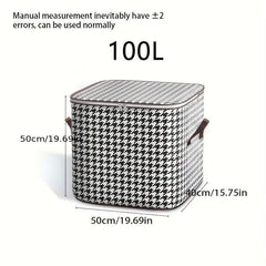 Houndstooth Luggage Bag Quilt Clothes Storage Bag Moisture Dust proof