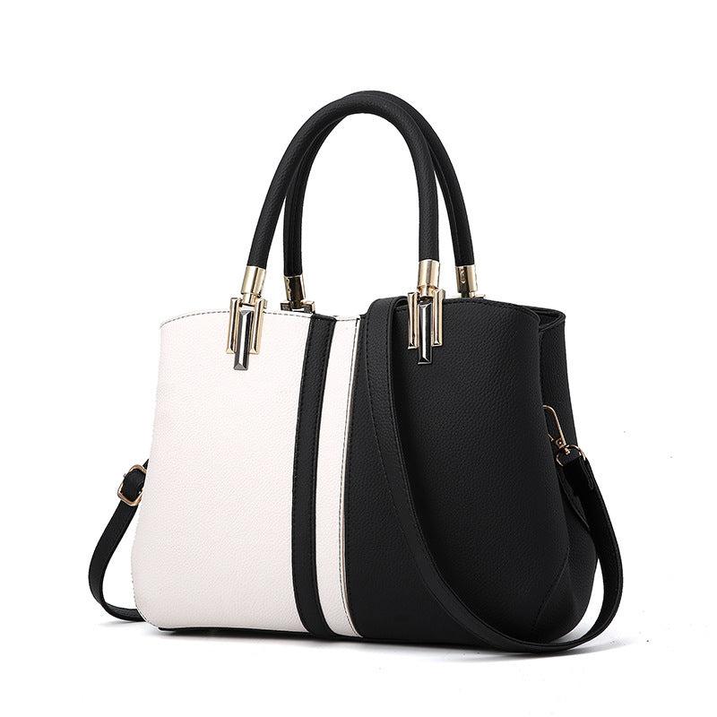 Colorblock Tote Satchel Bag Classic Shoulder Bag for Work