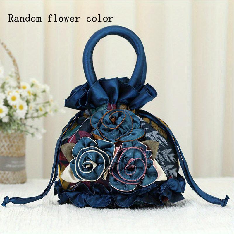 Retro Drawstring Bucket Bag for Shopping