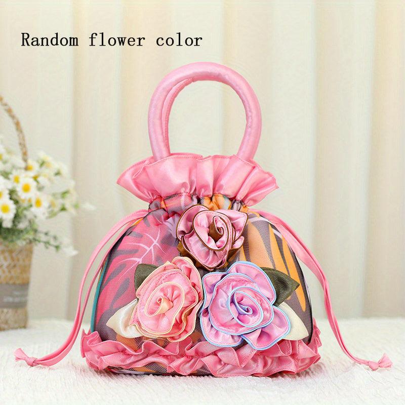 Retro Drawstring Bucket Bag for Shopping