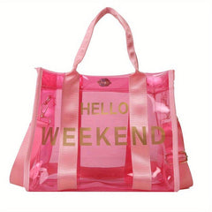 Clear Large Capacity Top Handle Satchel Crossbody Bag