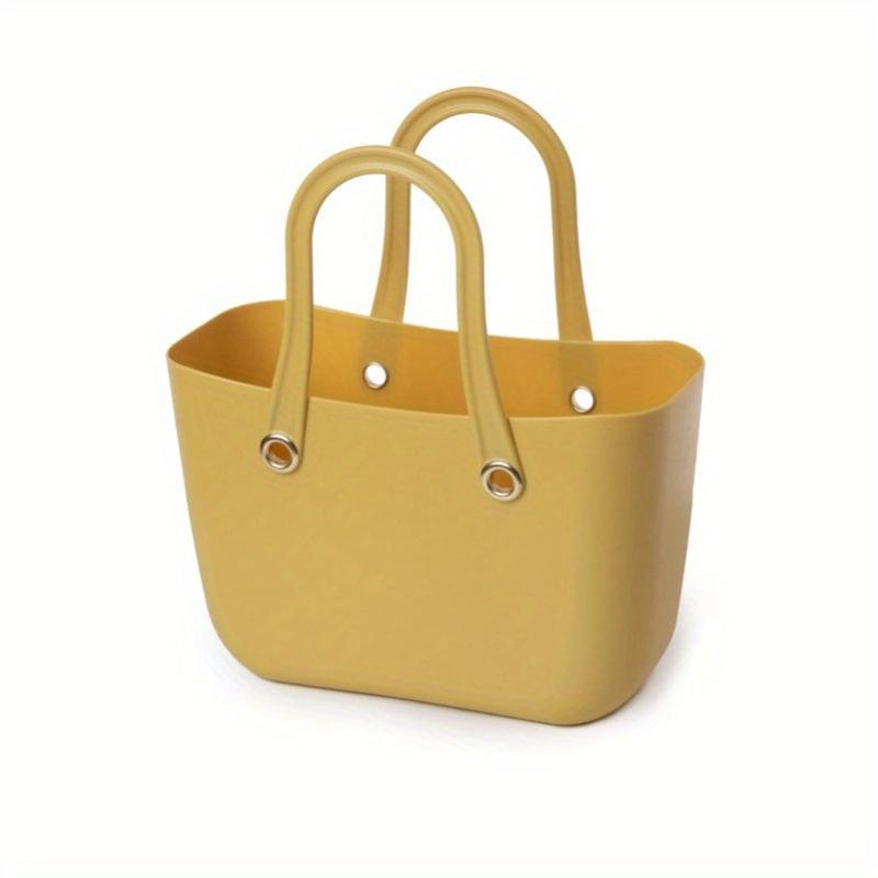 Solid Satchel Bag Versatile Storage Bag Lightweight Travel Basket Bag For Beach
