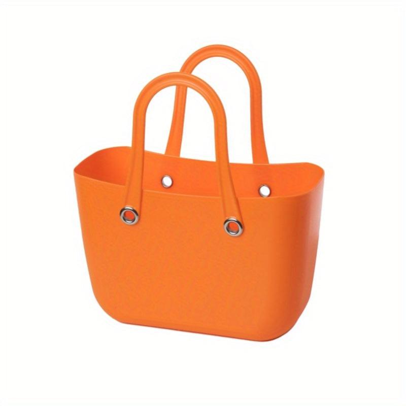 Solid Satchel Bag Versatile Storage Bag Lightweight Travel Basket Bag For Beach