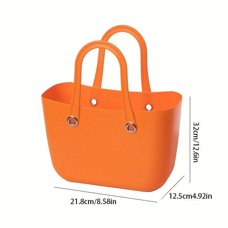 Solid Satchel Bag Versatile Storage Bag Lightweight Travel Basket Bag For Beach