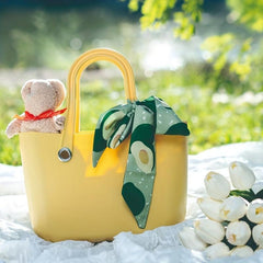 Solid Satchel Bag Versatile Storage Bag Lightweight Travel Basket Bag For Beach